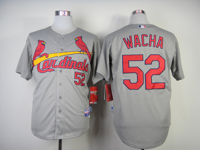 Men St. Louis Cardinals #52 Wacha Grey MLB Jerseys->st.louis cardinals->MLB Jersey